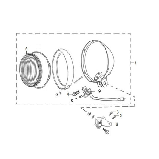 F 01- Head Light & Handle Cover - Cali Classic 200i
