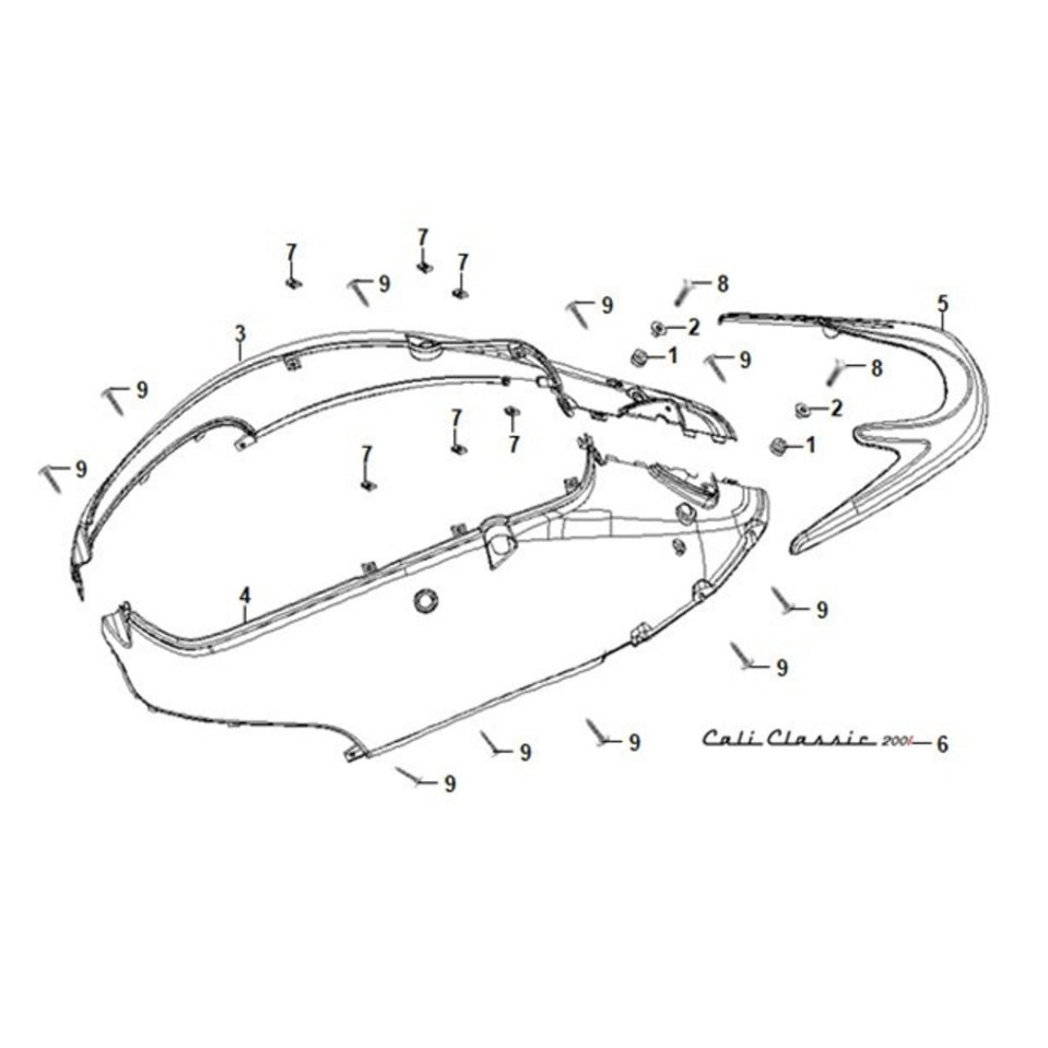 F 08 - Body Cover - Cali Classic 200i
