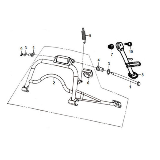 F 17 Main Stand / Side Stand - Cali Classic 200i