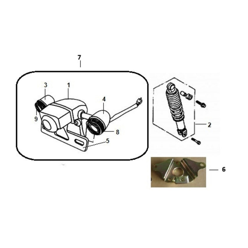 F 18 Tail Light / RR Cushion - Cali Classic 200i