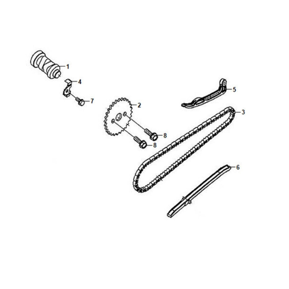 E 03 Cam Shaft & Cam Chain - Cali Classic 200i