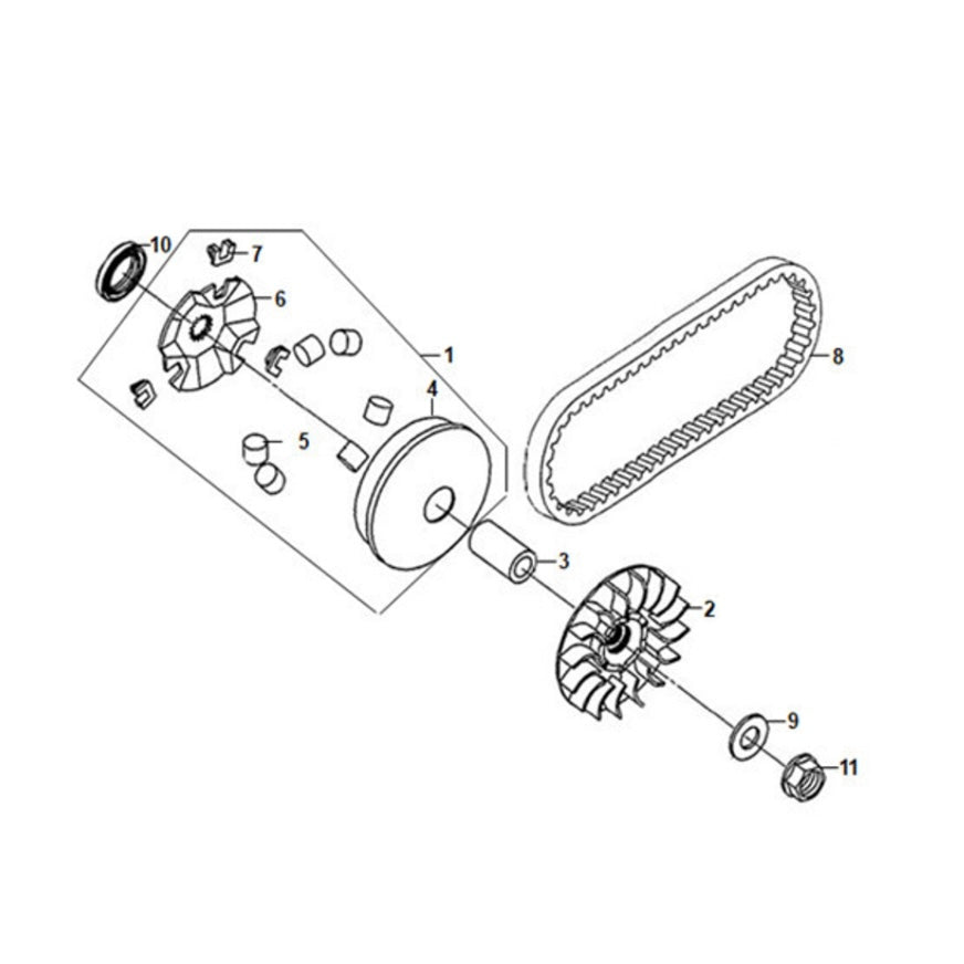 E 09 - Moveable Drive Face Assy
