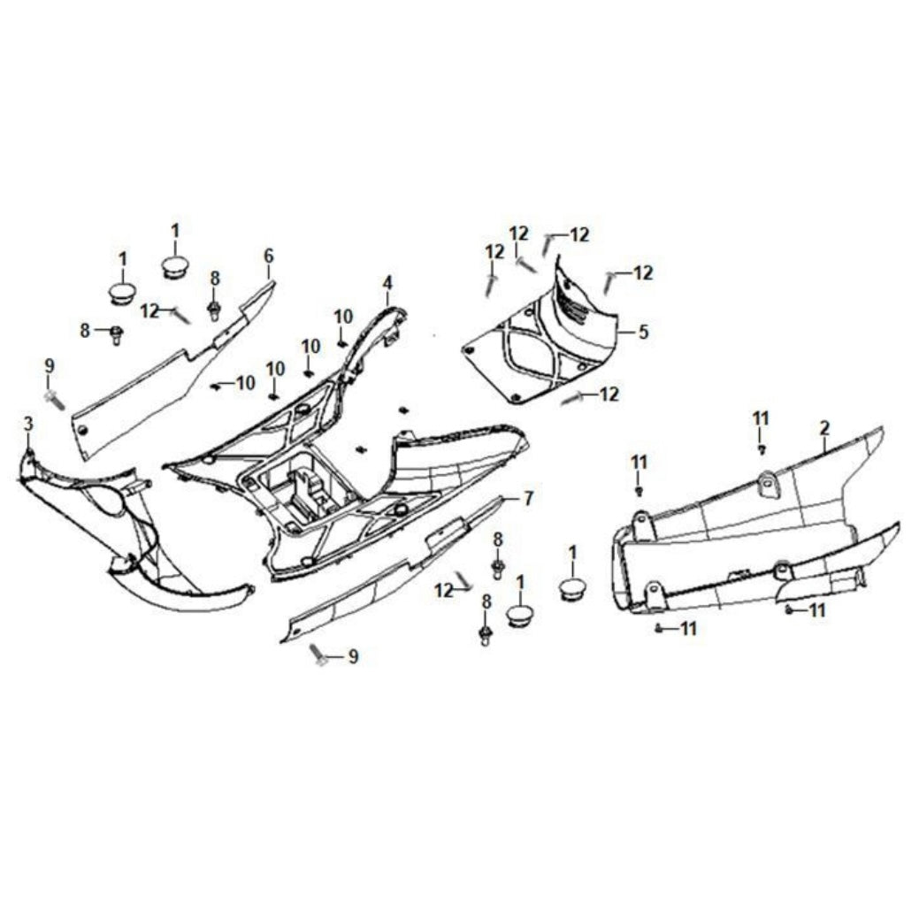 F 07 Floor Panel / Center Cover - Lance Havana 125