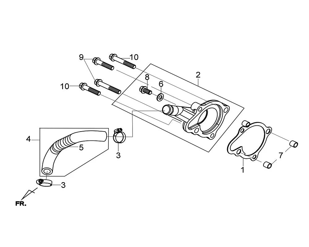 E 14 WATER PUMP COVER for SYM Citycom S 300i Gas Scooter