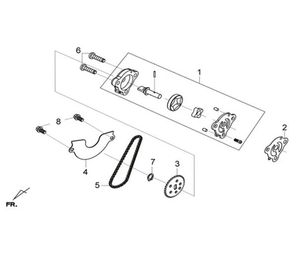 E 16 OIL PUMP ASSEMBLY for SYM Citycom S300i Gas Scooter