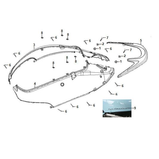F 08 Body Cover for Lance Cali Classic 125cc
