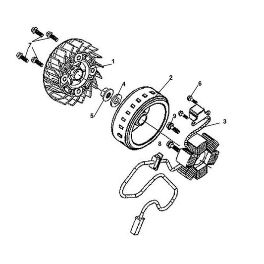 E-07 Stator / AC Gen Assy  - Lance Cabo 200i Diagram