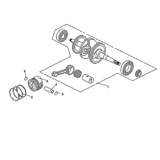 E 13 Crank Shaft - Lance Cabo 200i Diagram