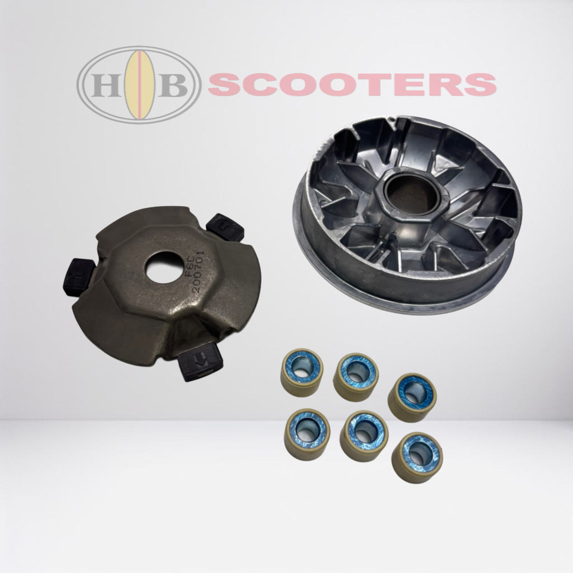 OEM Lance 200i Scooter Variator Kit / Moveable Drive Face Assy w/ Roller Weights & Slides