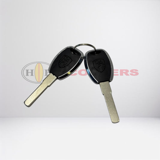 Royal Alloy Blank Key Set, OEM. (Fits GT 150) Spare Scooter Keys