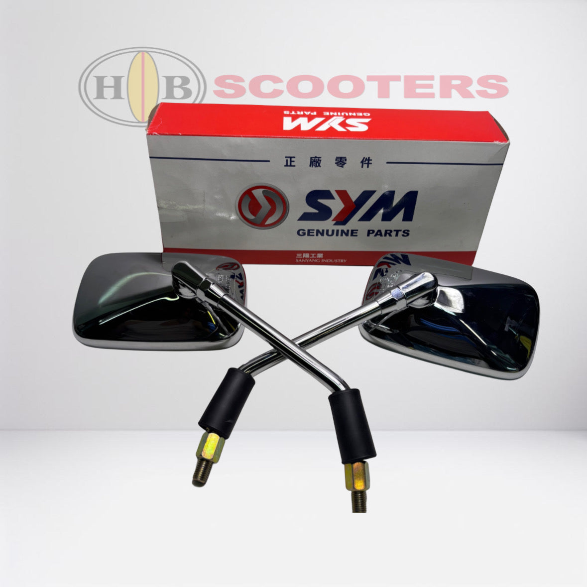 SYM Wolf Classic Rear View Mirrors, Left & Right Set