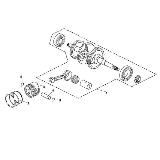 E 13 Piston & Crank Shaft - Lance PCH 200i