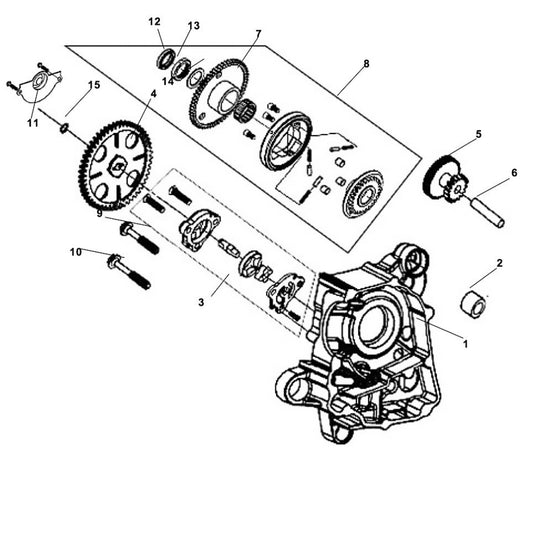 E 04 Right Crank Case & Oil Pump Assy - Lance PCH 200i