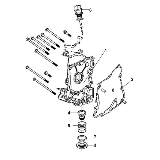E 06 Right Crank Case Cover - Lance PCH 200i