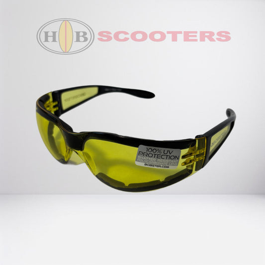 BOBSTER SHIELD II SUNGLASSES BLACK W/YELLOW LENS