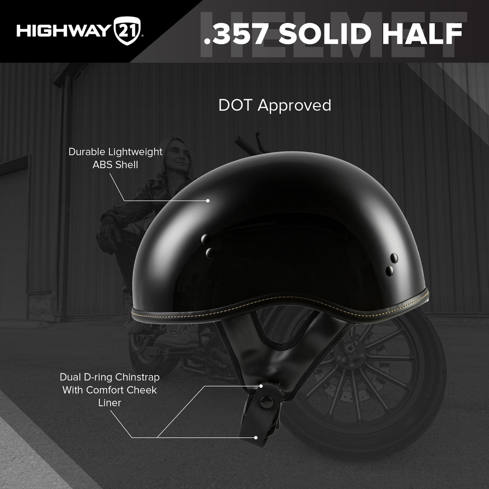 HIGHWAY 21 .357 SOLID HALF HELMET