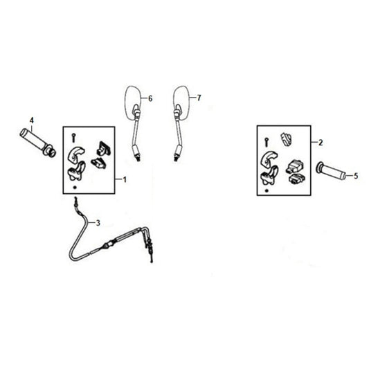 F 03 - Cable / Switch / Handle Lever - Cali Classic 200i