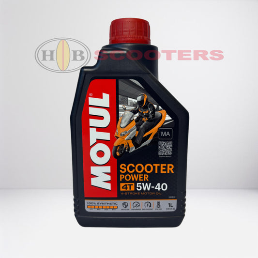 Motul 5W40 Scooter Oil 4T, 1 lt 100% synthetic