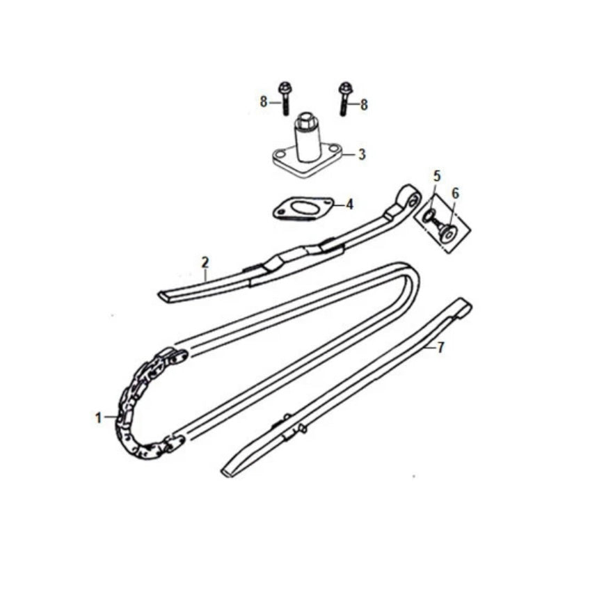 E 05 Cam Chain / Tensioner - Lance Havana 125 Diagram