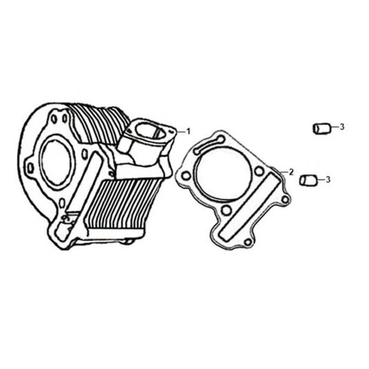 E 06 Cylinder Diagram for Lance Havana Classic 125cc Gas Scooter