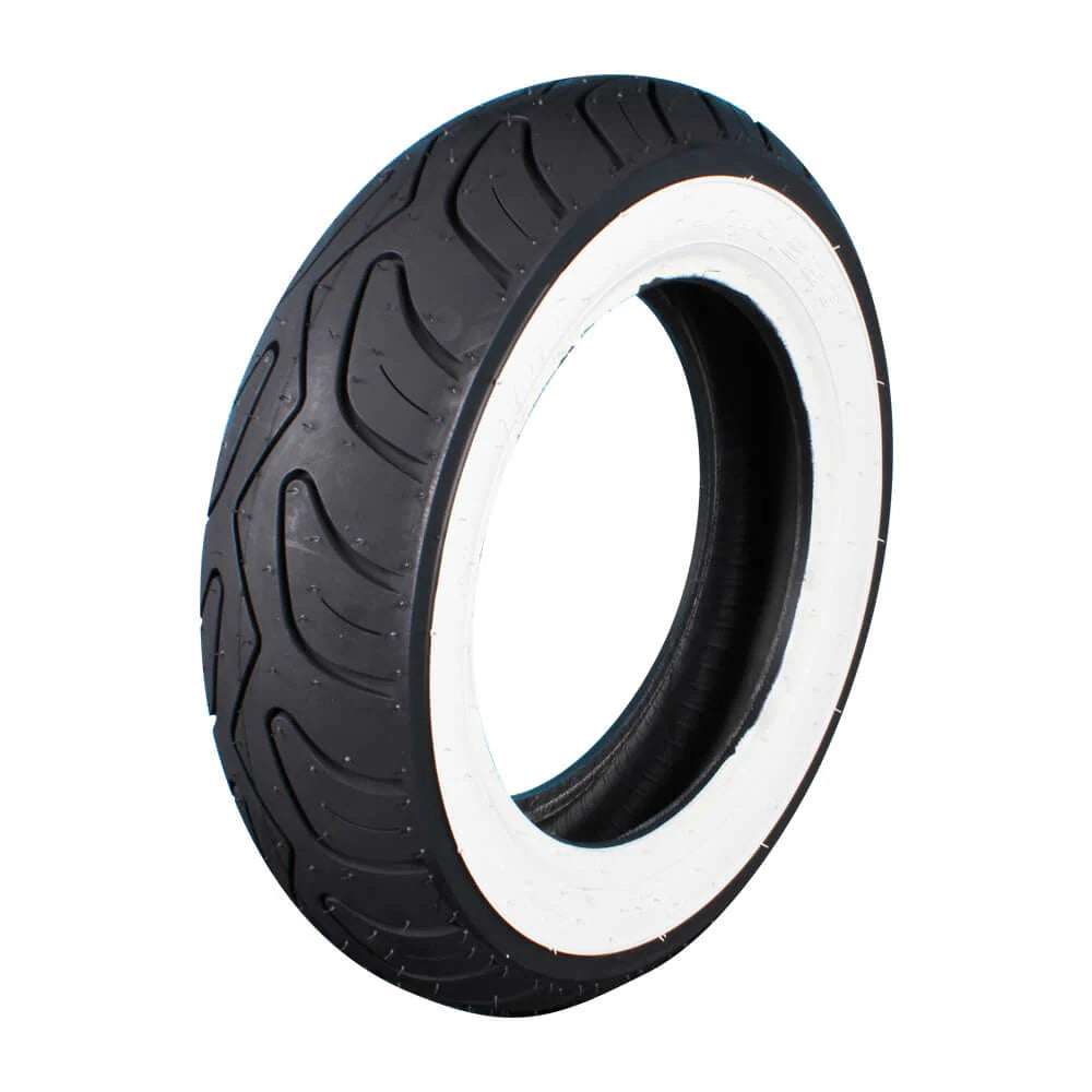 100/90-10 Prima Whitewall Scooter Tire, Tubeless for Genuine Buddy 125, 150, 170i
