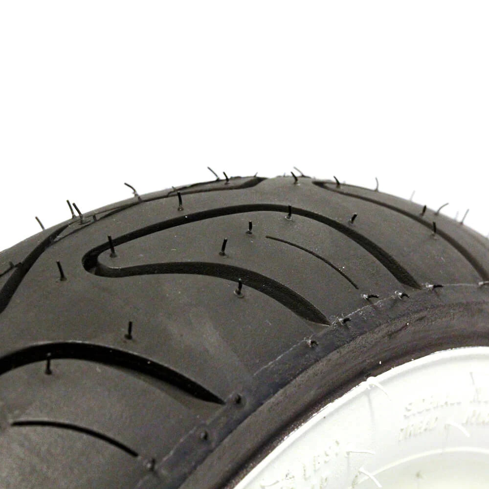 100/90-10 Prima Whitewall Scooter Tire, Tubeless for Genuine Buddy 125, 150, 170i