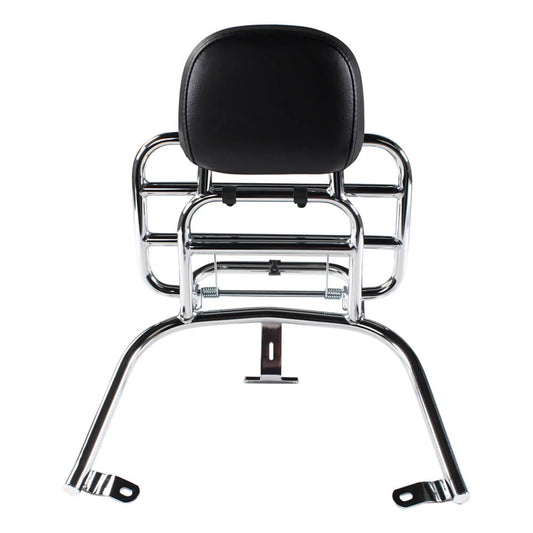 Vespa LX 50 / LX 150 Chrome Rear Rack w/ Backrest by Prima