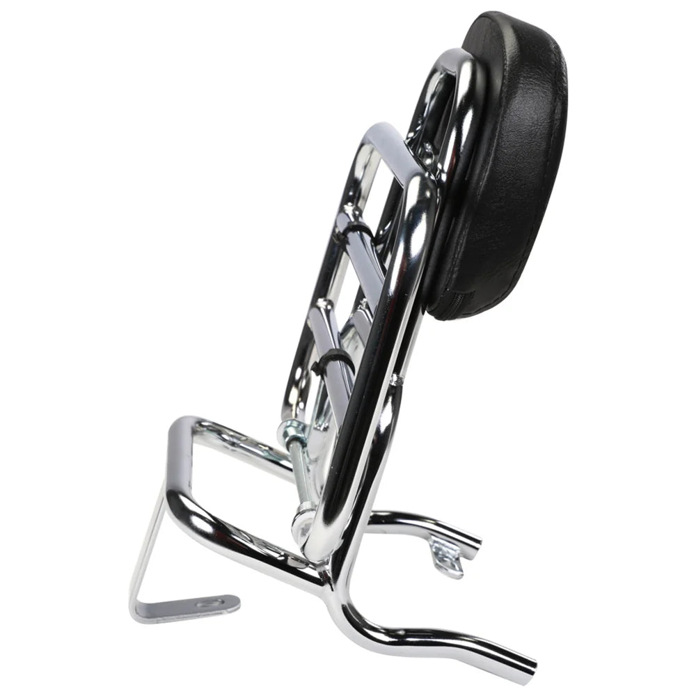 Scooters Chrome Rack Buddy Kick Rear Rack w/ Backrest (Chrome) by Prima – hbscootersparts.com