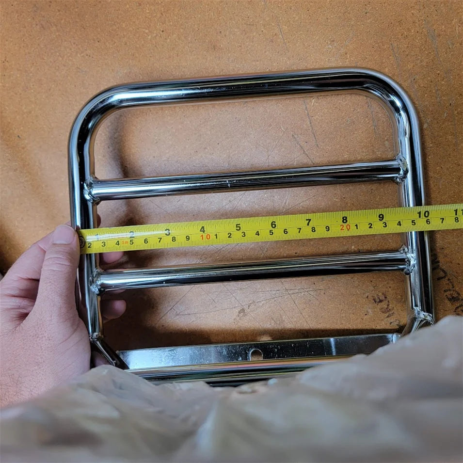 Large Scooter Rear Rack Genuine Buddy Scooter Rear Rack w/ Backrest in Chrome by Prima ...