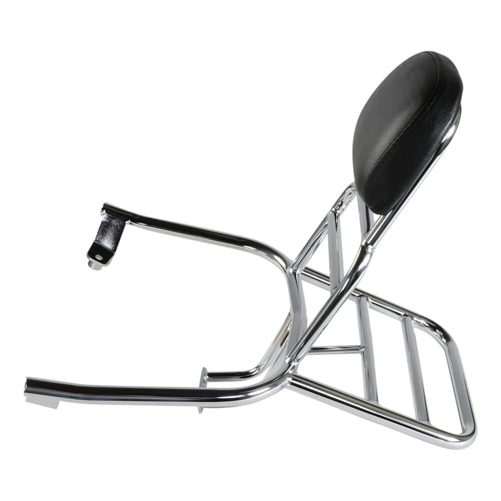 Chrome Back Rack Lance Cali & Havana Classic Chrome Rear Rack w/ Backrest by Prima ...