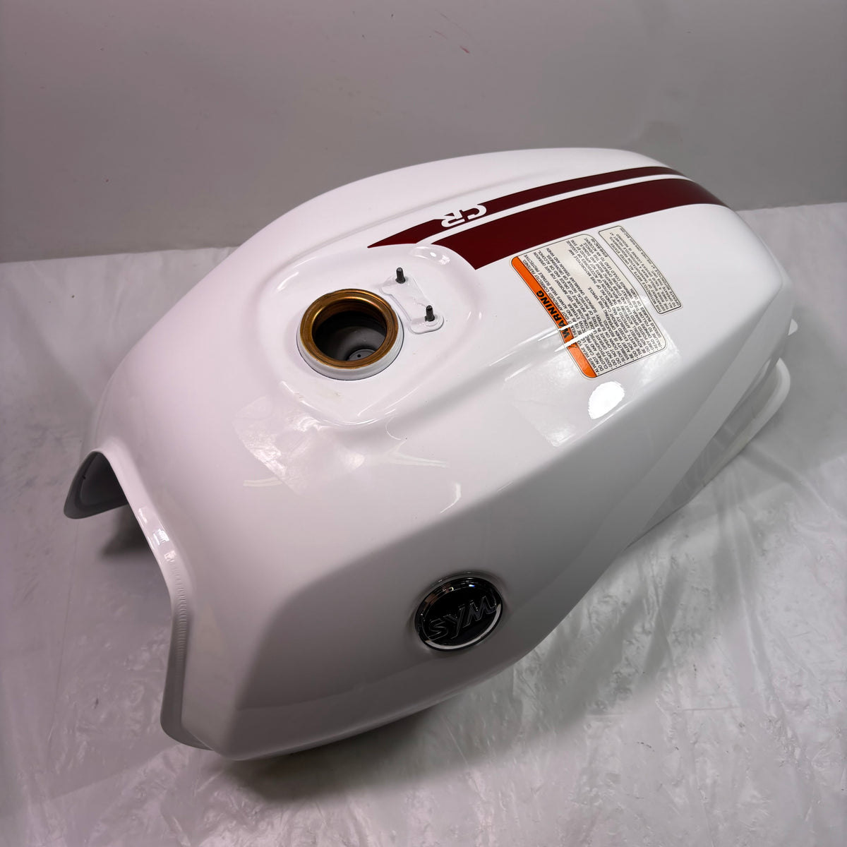 OEM SYM Wolf CR 300i Motorcycle Gas Fuel Tank, White Original 1751G-BD8-000