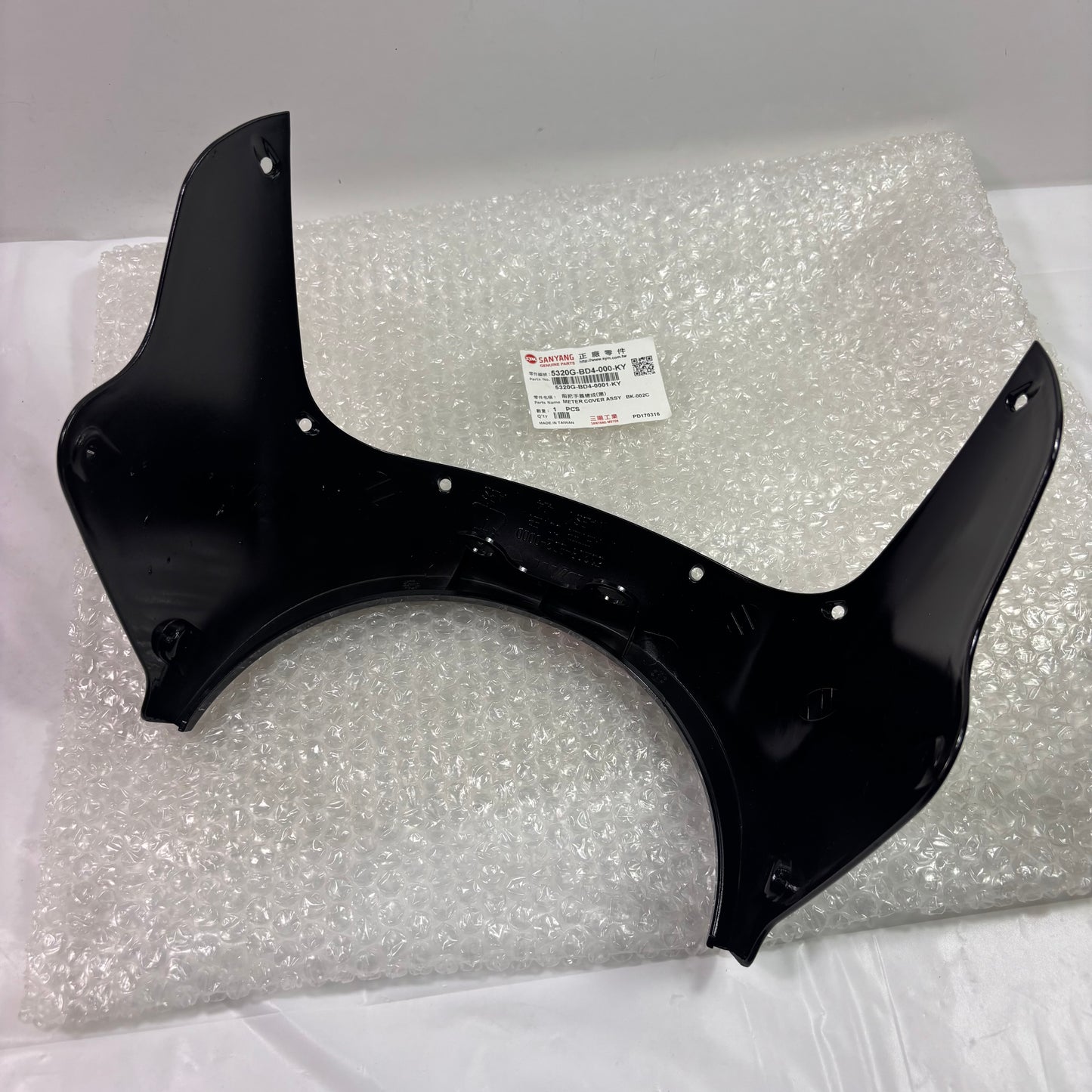 OEM SYM Wolf CR 300i Motorcycle Meter Cover, Headlight Panel Black 5320G-BD4-000