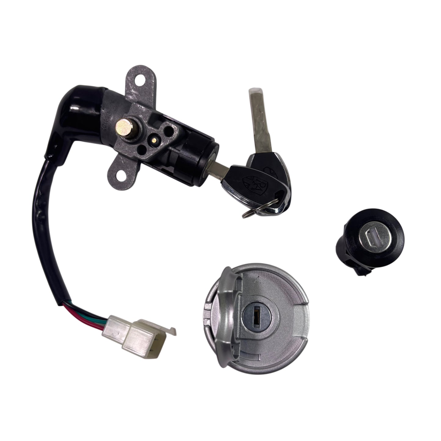OEM Royal Alloy GT 150 & GP300S Ignition Assembly w/ Keys, Gas Cap