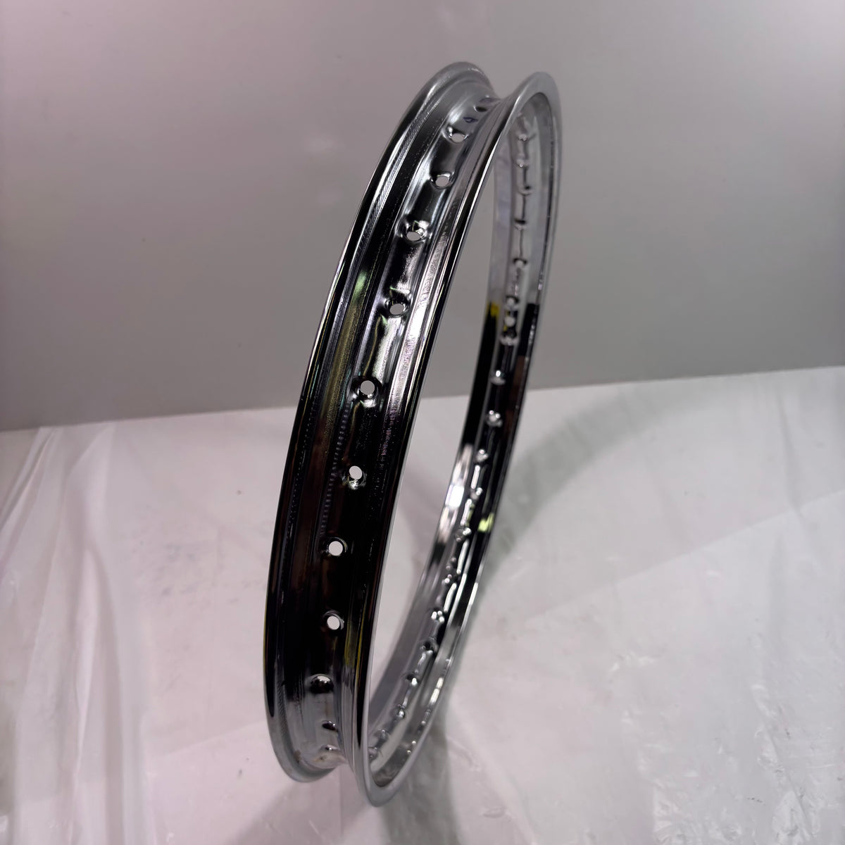 OEM SYM Wolf Classic 150 Motorcycle Front Wheel Rim 250x18 Chrome Original