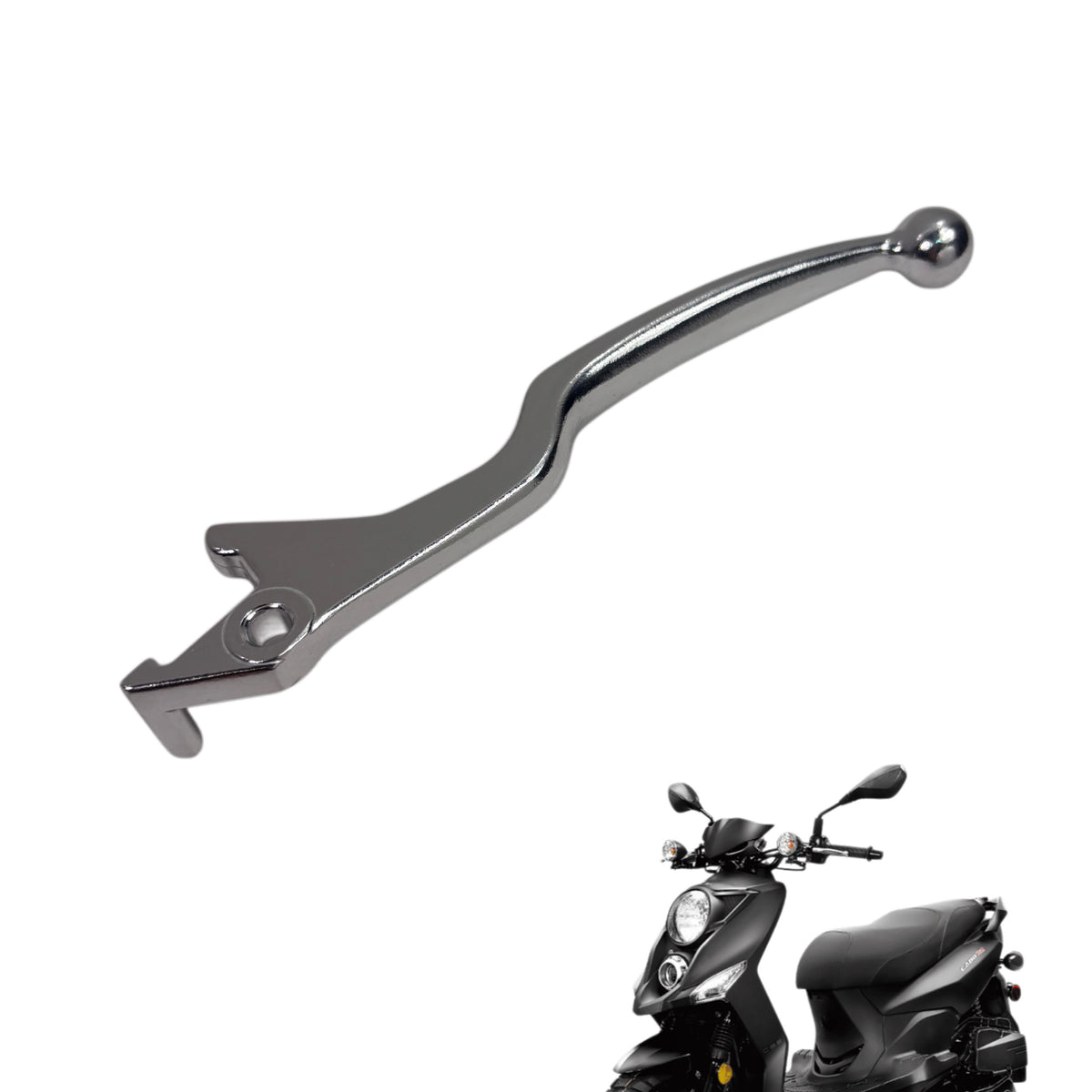 OEM Lance Cabo 200i Scooter Left Brake Lever, Silver 53178-AE1-000
