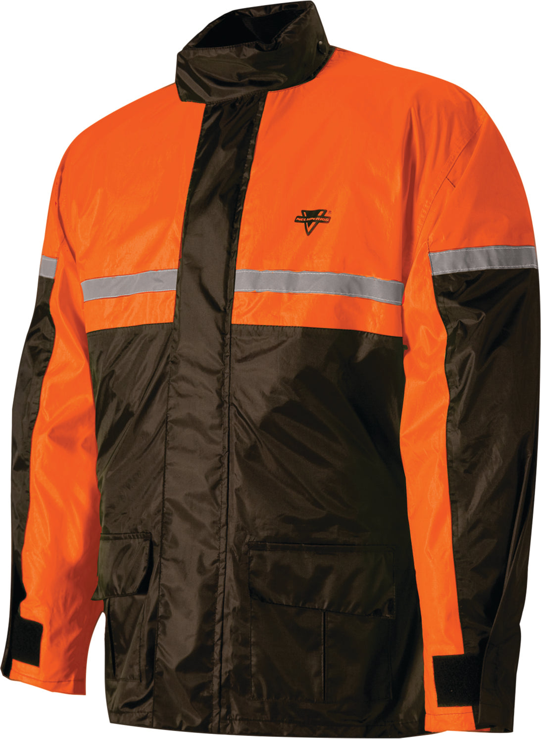 FLY RACING 2-PIECE MOTORCYCLE RAIN SUIT, BLACK/HI-VIS/ORANGE