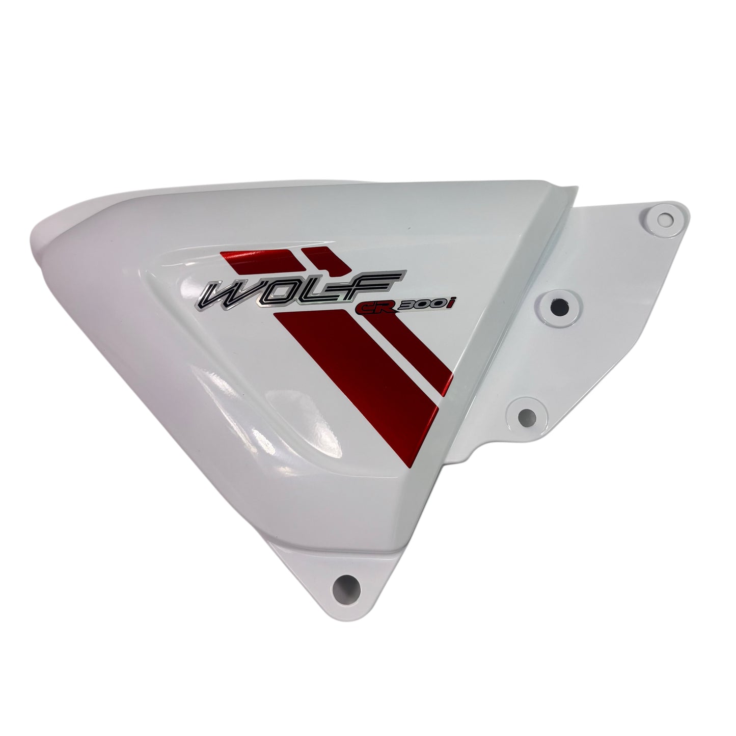 OEM SYM Wolf CR 300i Motorcycle Right Body Panel / Cover, White. 8350G-BD8-010