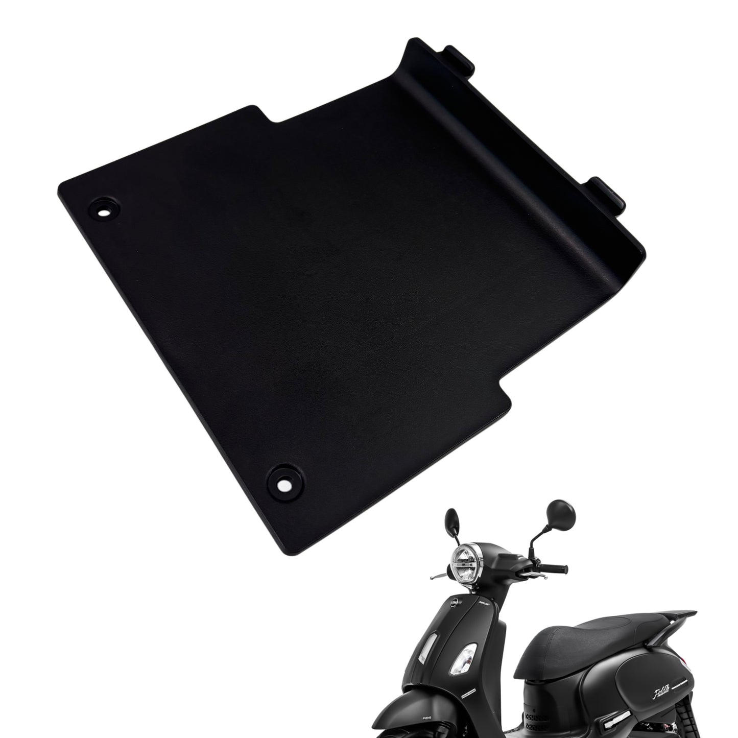 OEM SYM Fiddle 4 Scooter Battery Cover Plate, Black 50326-F6B-0000