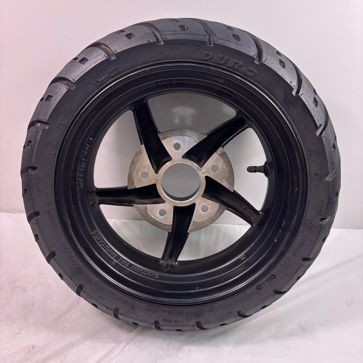 OEM Rear Wheel for Lance 200i Scooters. Cali, Havana, Cabo, PCH Original Black