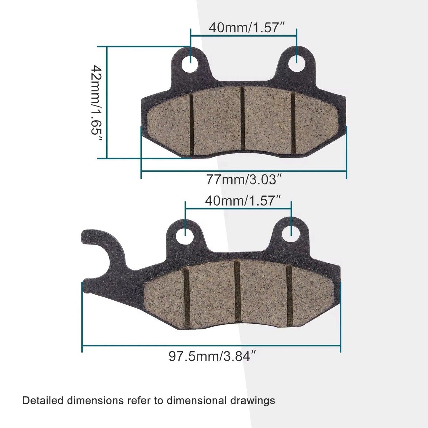 Disc Brake Pads for 150Cc GY6 Chinese ATV Quad Buggy Go Kart Scooter, New