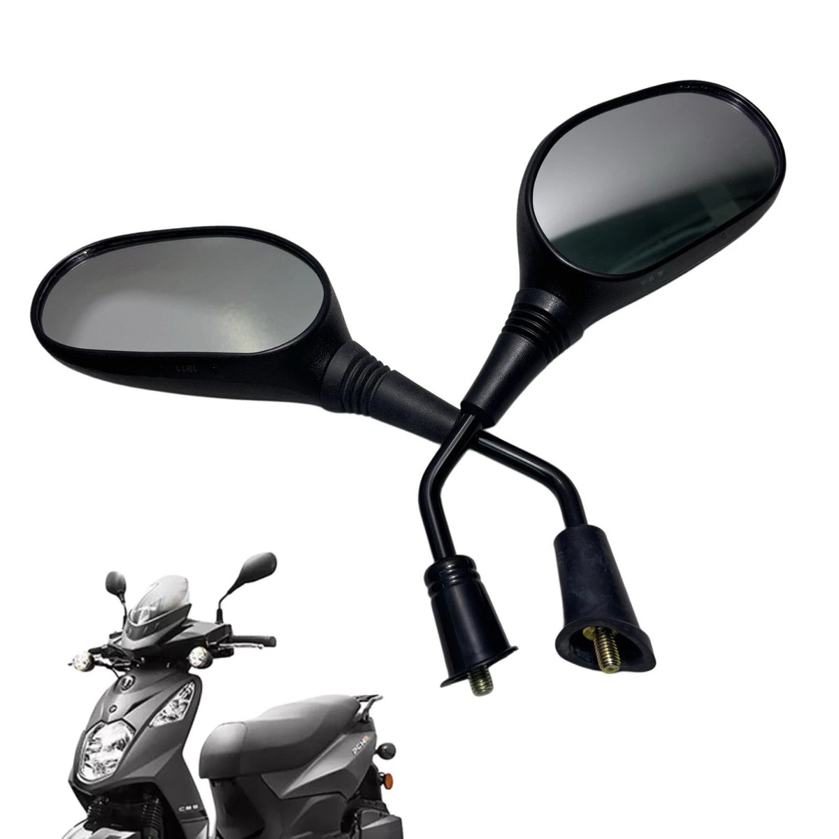 OEM Lance PCH Left & Right Scooter Mirror Set 50/125/150/200i *NEW* Black