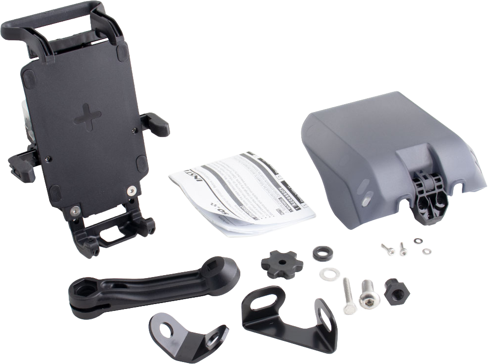 KOSO ARMOR CHARGER PHONE MOUNT W/VISOR BLACK