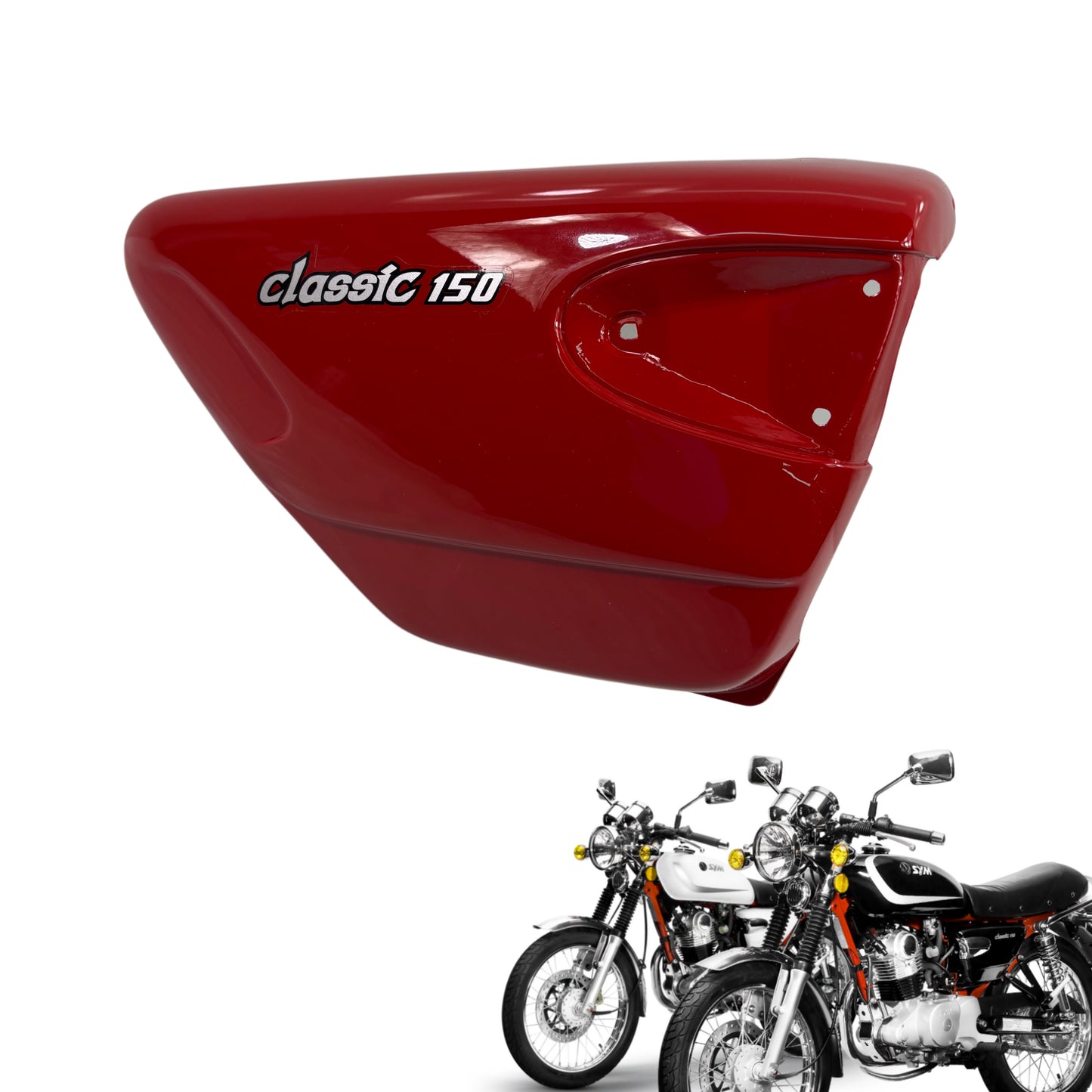 OEM Right Side Cover Body Panel for SYM Wolf Classic 150cc, Red