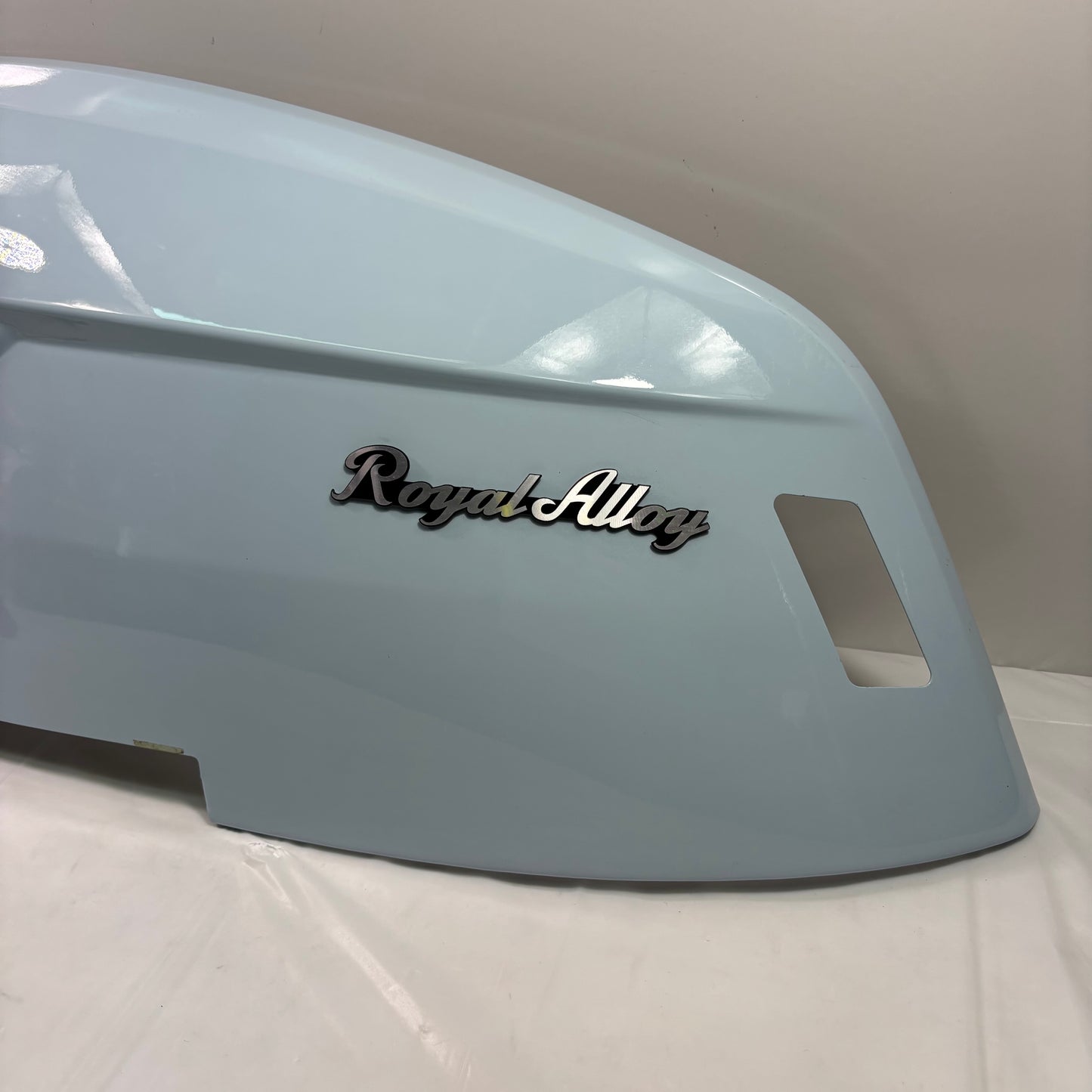 OEM Royal Alloy GT 150 Scooter Left Body Panel + Emblem. Ocean Blue (see desc)