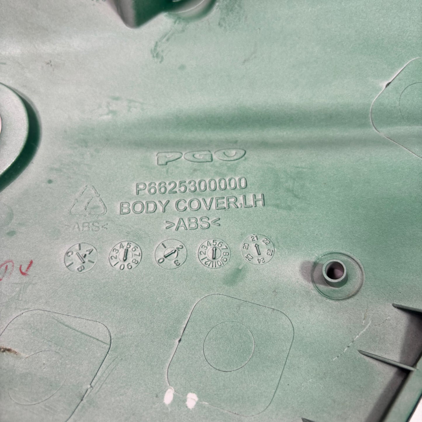 OEM Genuine Buddy 170i British Green Left Body Cover Panel, Original