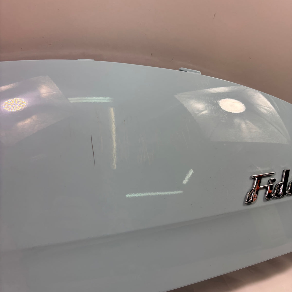 OEM SYM Fiddle III 200i Gas Scooter Left Side Body Panel w/ Emblem. Sky Blue 83600-XFA-000
