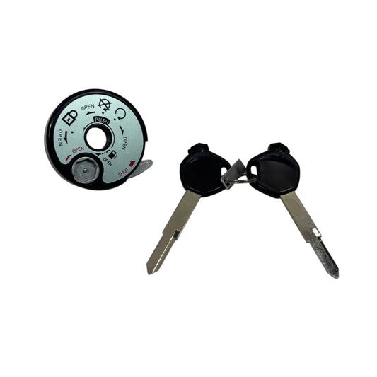 OEM SYM Mio 50 Scooter Key Blank Set w/ Two Keys, Cover Cap (2019+)