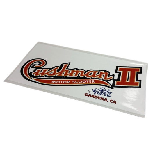 CUSHMAN 2 II Motor Scooter Vintage Decal Sticker (11” X 5.5”) OG DEALER PROMO