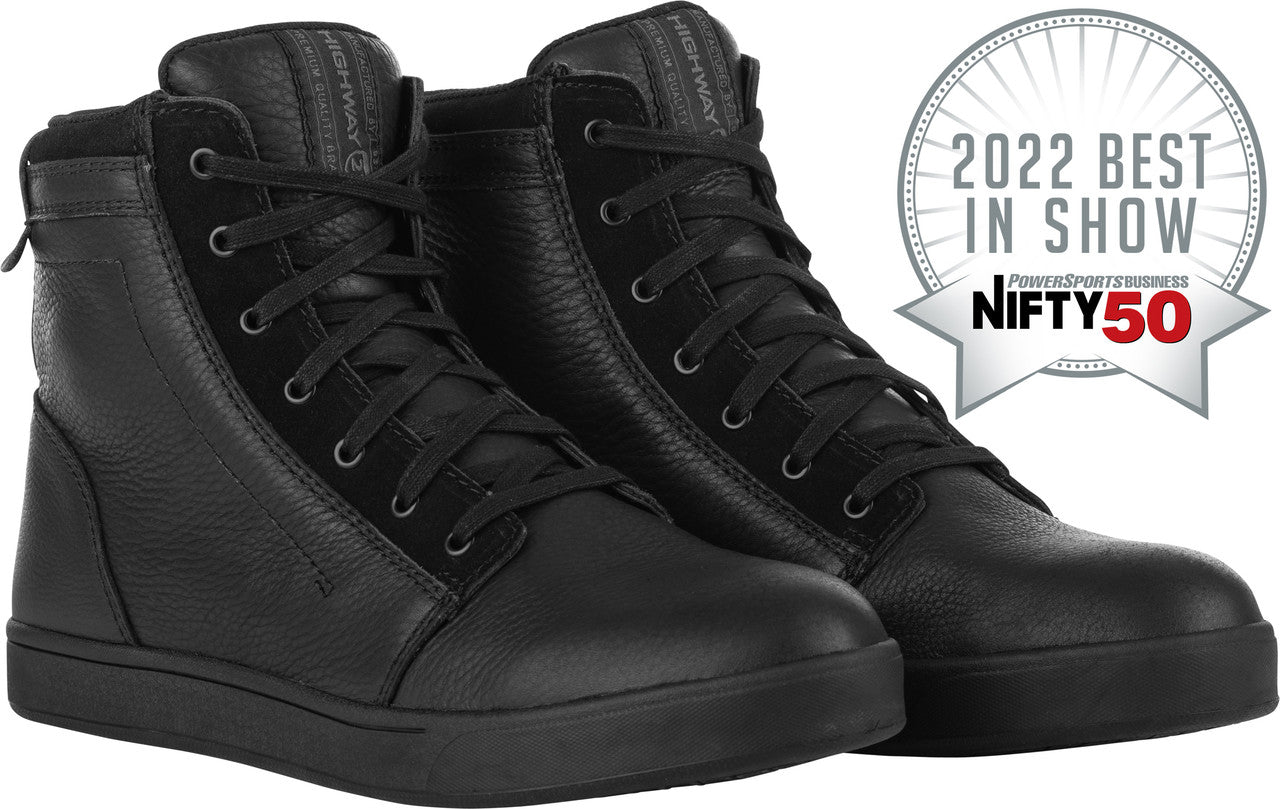 Highway 21 Axle Leather Waterproof Motorcycle Shoes, Reinforced. (Size 10-12)